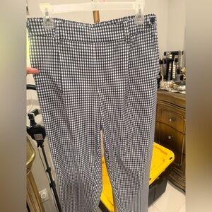 Tommy Hilfiger Navy and White Checkered Pants